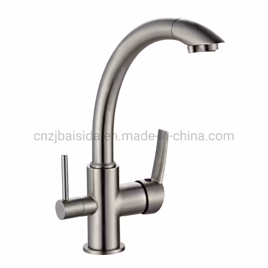 Robinets de cuisine en laiton de manières d'OEM 3 pour l'eau purifiée d'eau potable