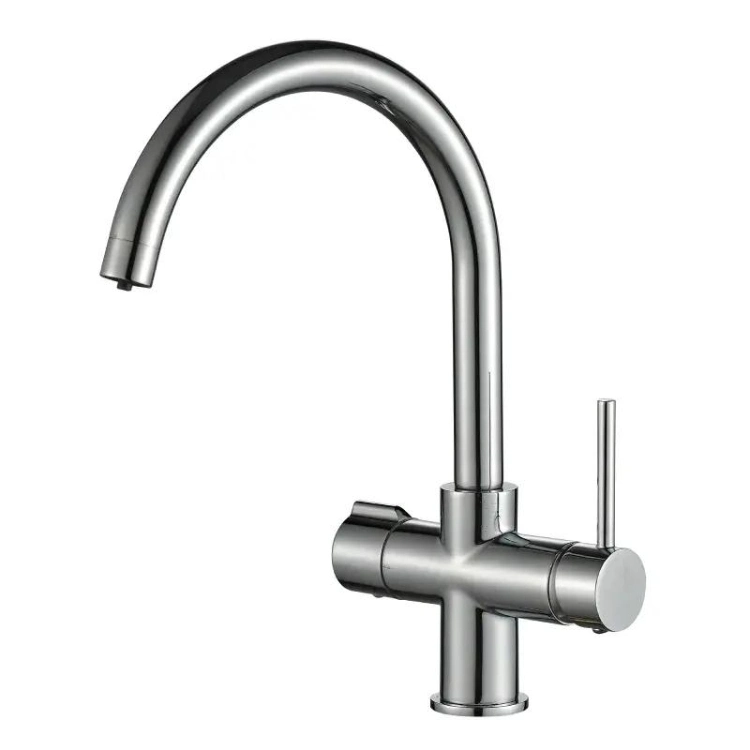 Sanipro Cupc Classic Taps Brass Luxury Flexible Pull out 3 Way Filtered Kitchen Drinking Water Tap Faucet with Separate Sprayer