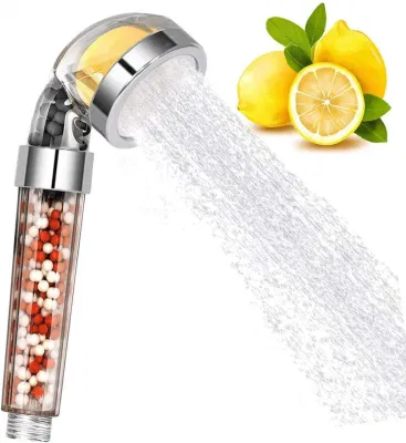 Pommeau de douche à perles minérales ioniques pour salle de bain avec filtre de douche à la vitamine C